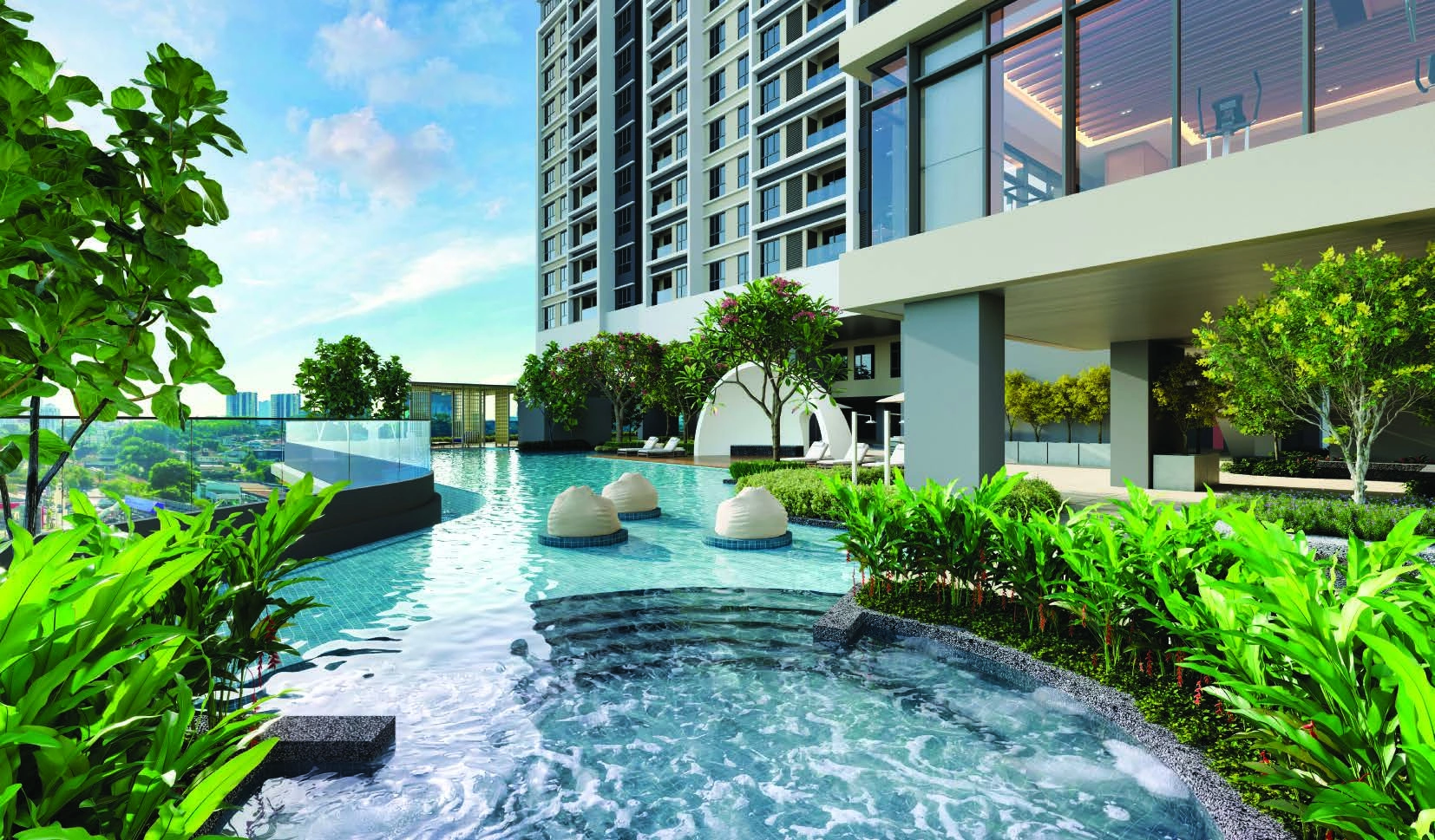 Lunar Seputeh infinity swimming pool, artist's impression